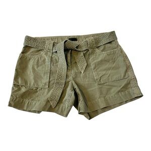 J. Crew Khaki Women's Cargo Belted‎ Utility Shorts.